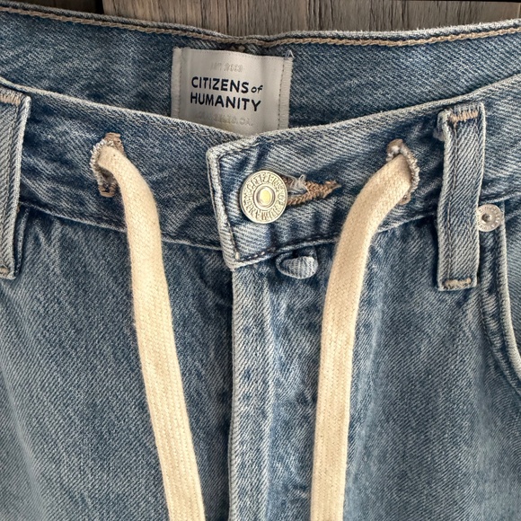 Citizen of Humanity Brynn Drawstring Trouser In Blue Lace - Picture 4 of 9